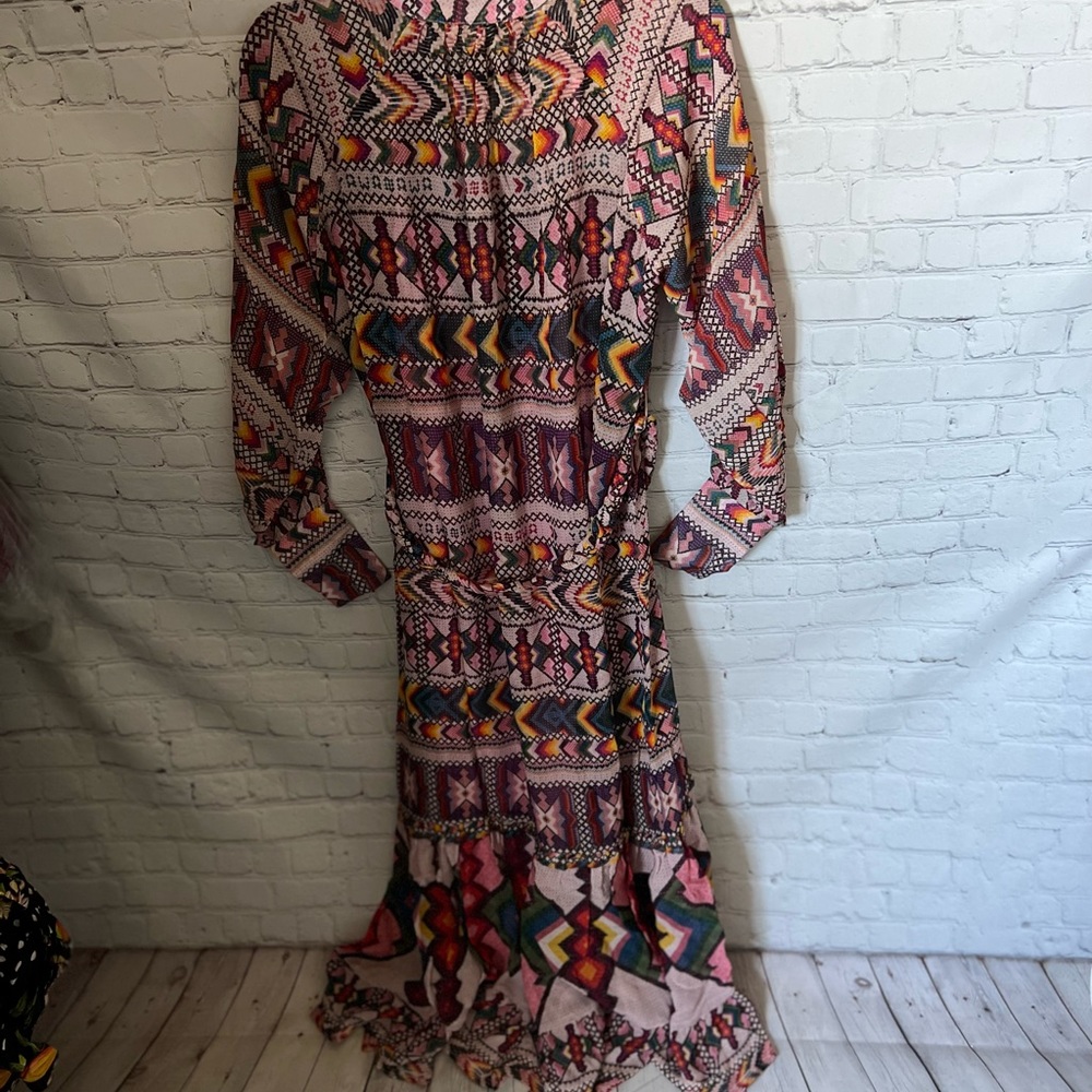 Farm Rio Blouson-Sleeve Belted Maxi Dress - Picture 6 of 15